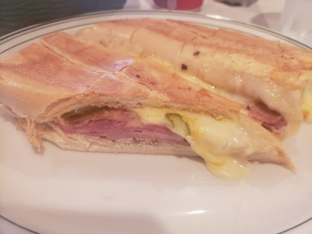 cuban sandwich at Versailles Cuban Restaurant in Miami