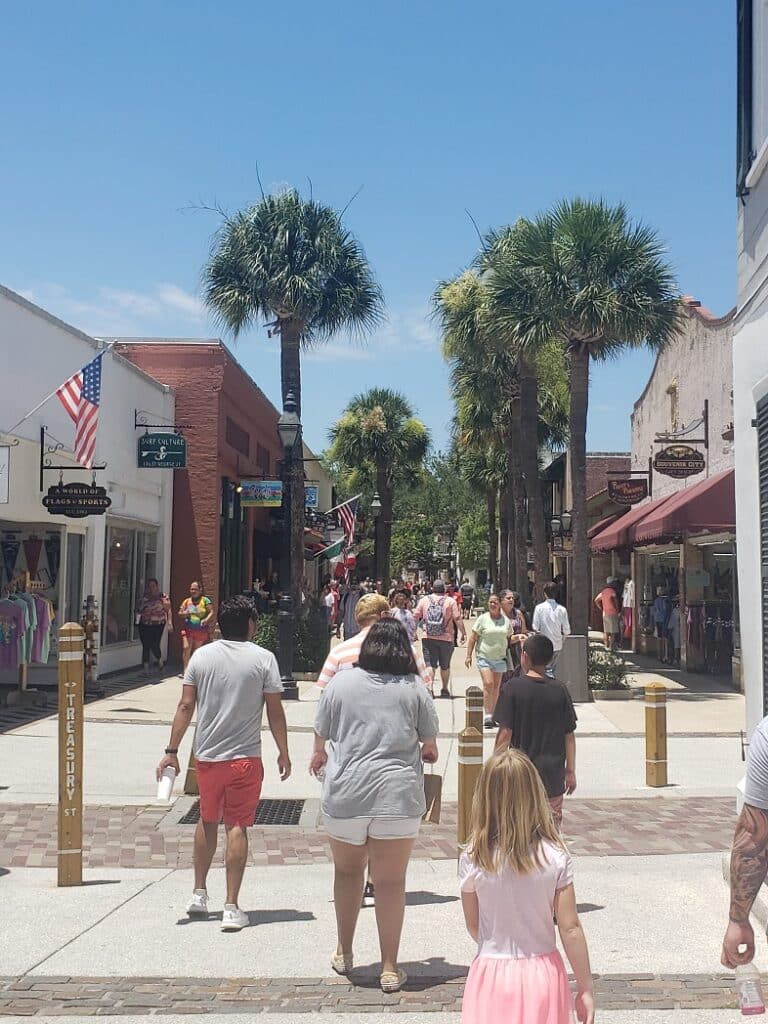 historic area of St Augustine, Florida