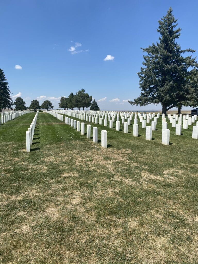Little Bighorn Battlefield gravestones