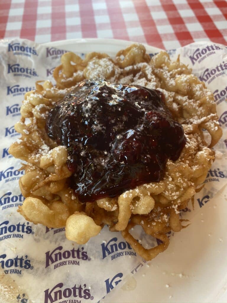 Knott's Berry Farm - boysenberry funnel cake