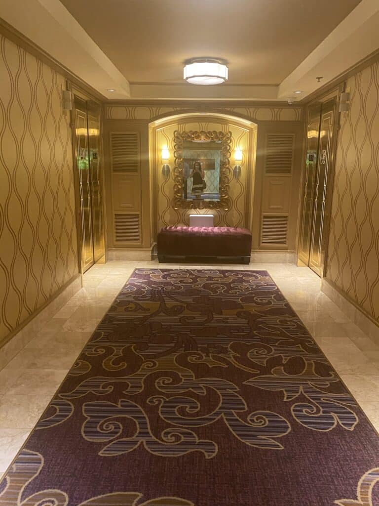 Bellagio Las Vegas Hotel Review - Stay Well King Room Tour - Elevators on the exclusive Stay Well Floor