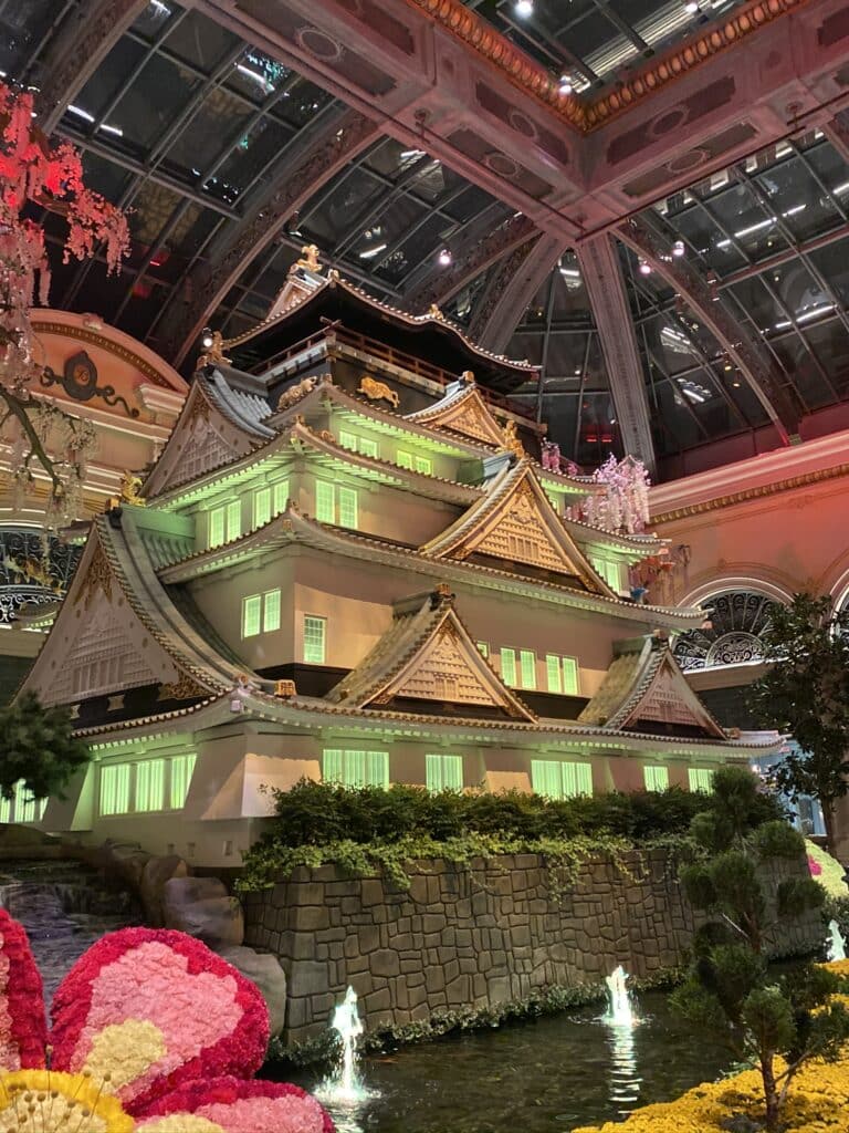 Bellagio Conservatory August 2020 Display - Japanese Theme - a Japanese temple