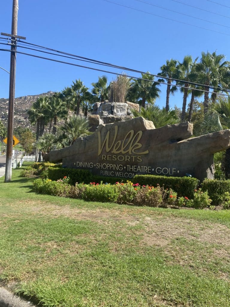 Welk Resorts San Diego entrance sign