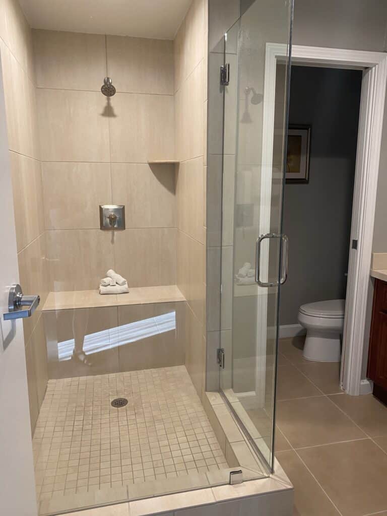 shower in a one bedroom at Welk Resorts San Diego