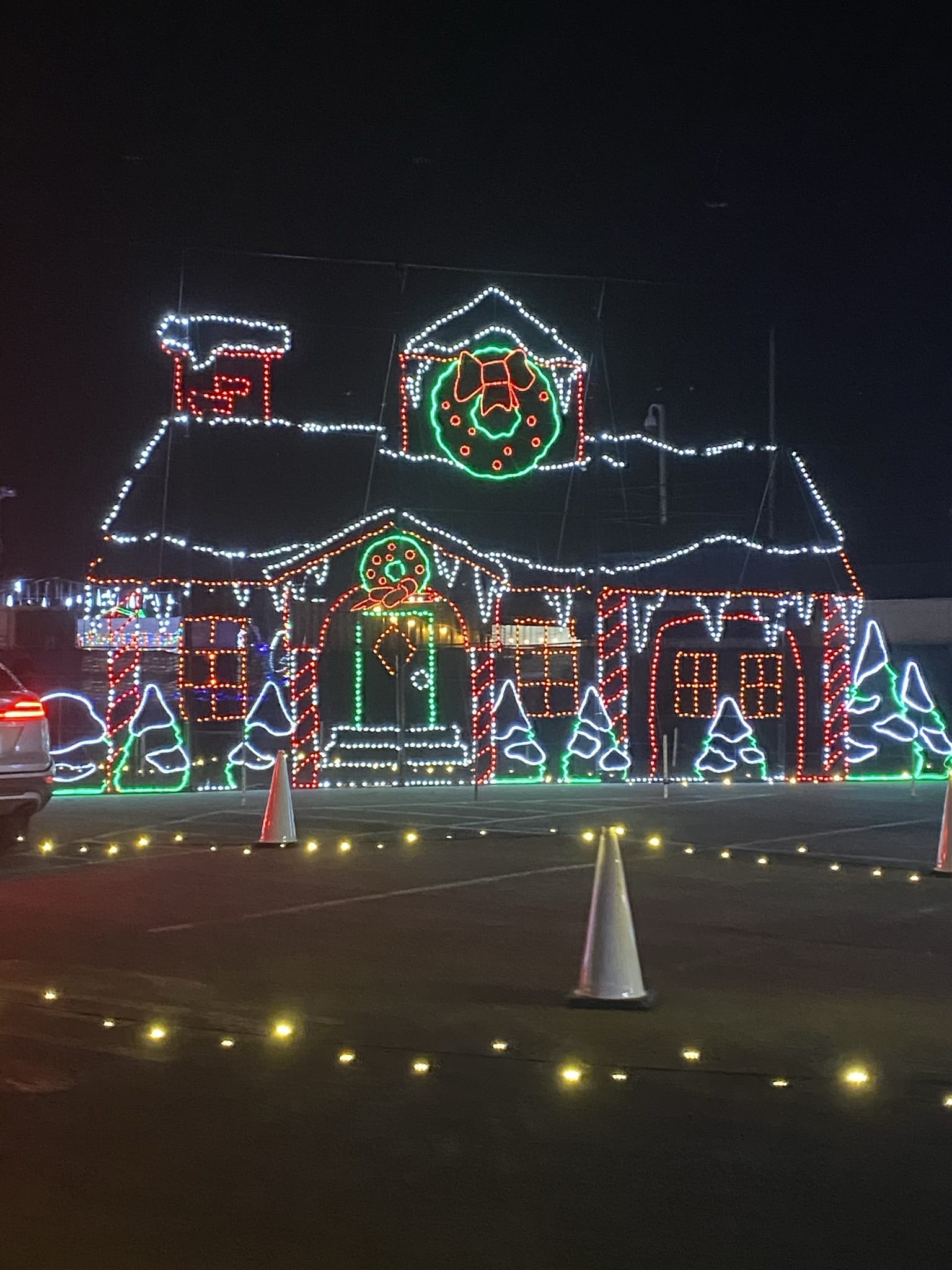 Santa's workshop Christmas lights display