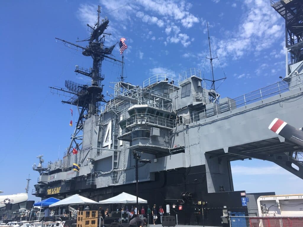 USS Midway battleship in San Diego