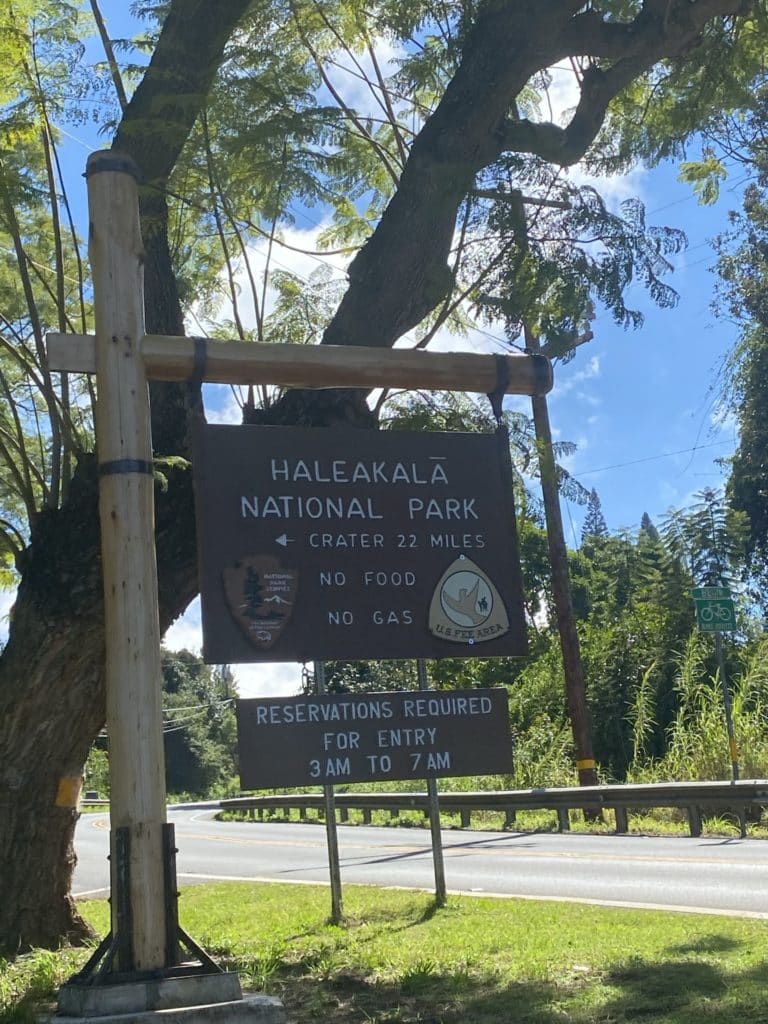 Haleakala National Park Entrance Sign