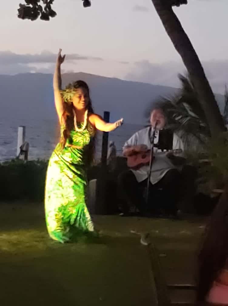 Maui's Finest Luau at Castaway Cafe - hula dancers and fire dancers