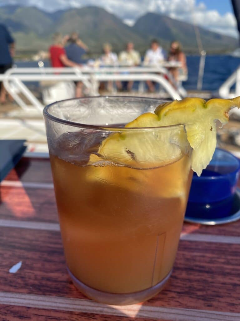complimentary drinks on a sunset dinner cruise