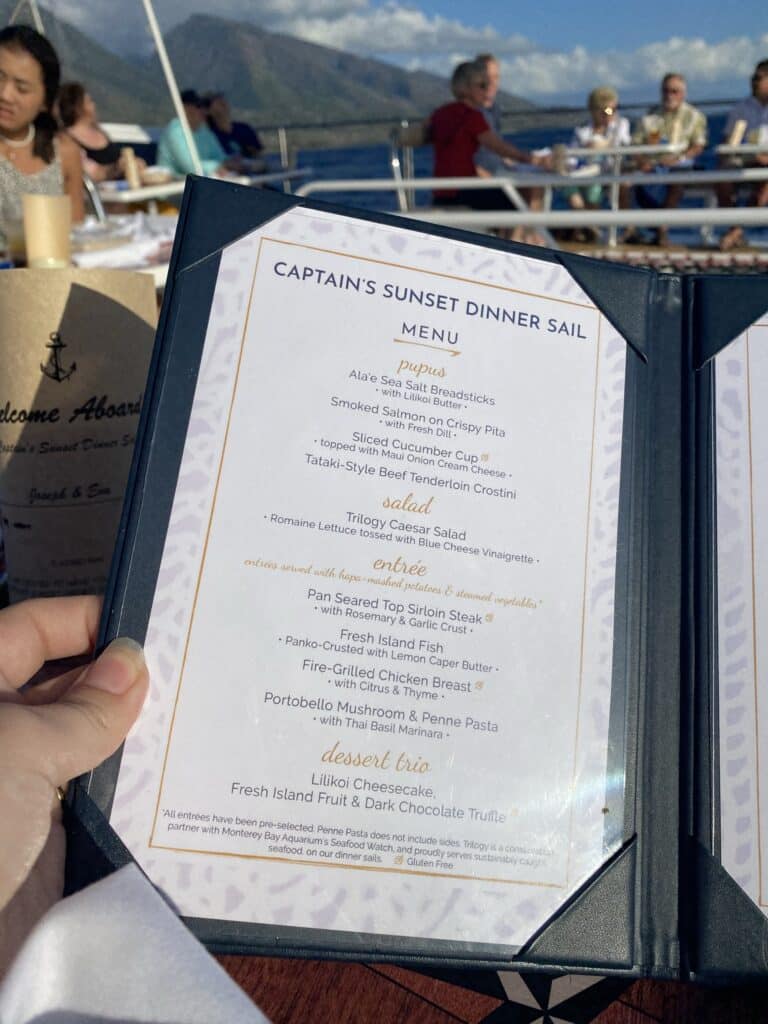 Captain's Sunset Dinner Sail from Trilogy Cruises 