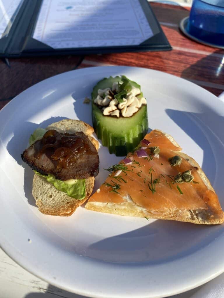 appetizers on our sunset dinner cruise