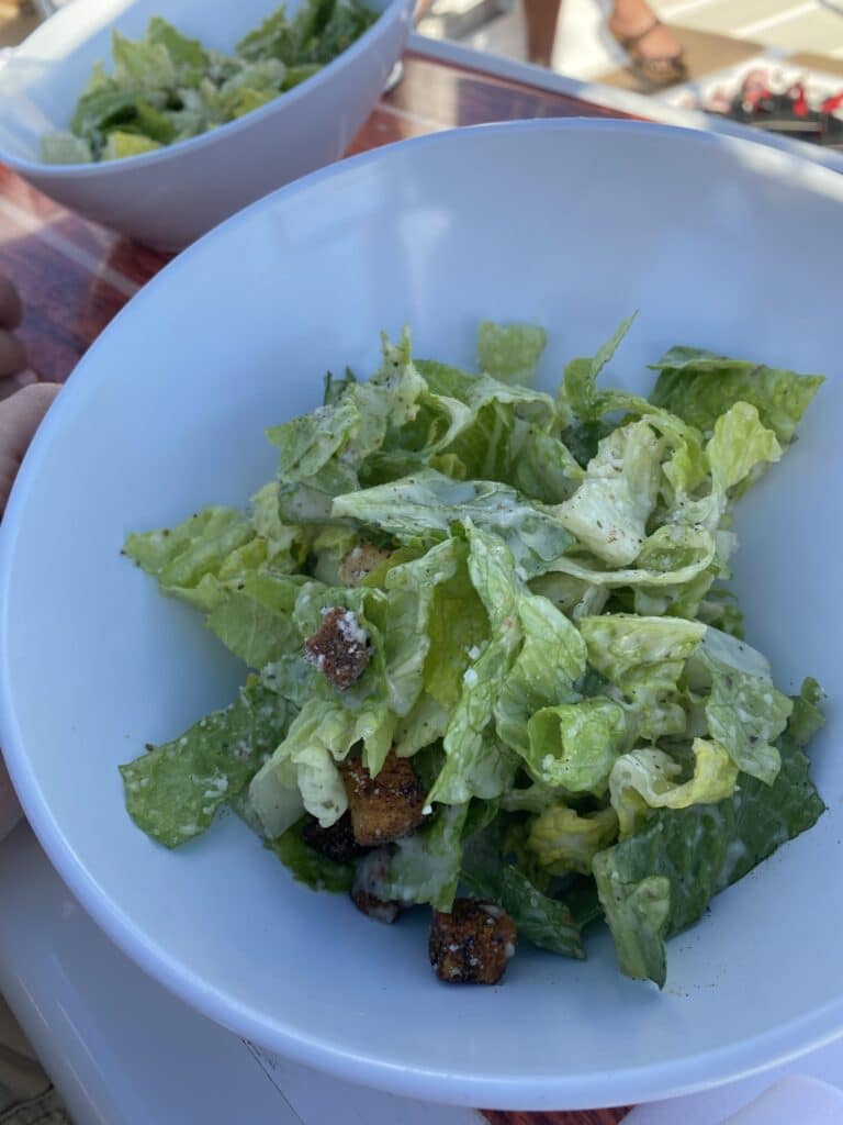 salad from sunset dinner cruise