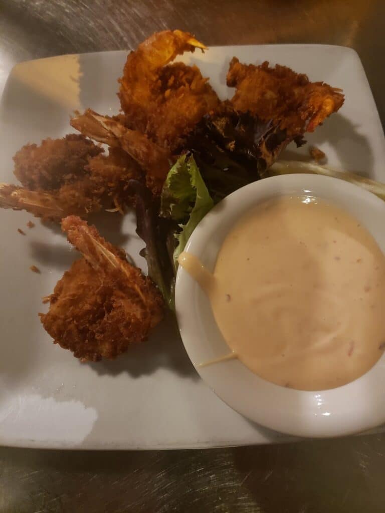 coconut shrimp from Conch Republic Seafood Company in Key West