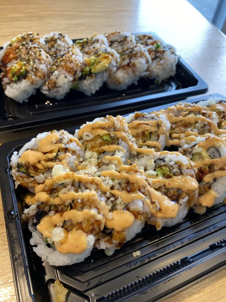 sushi rolls from Fusian in Beavercreek, Ohio