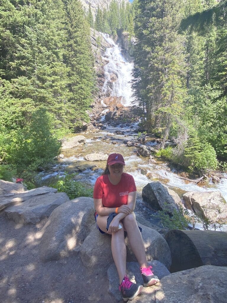 waterfall at Jenny Lake in Grand Teton National Park