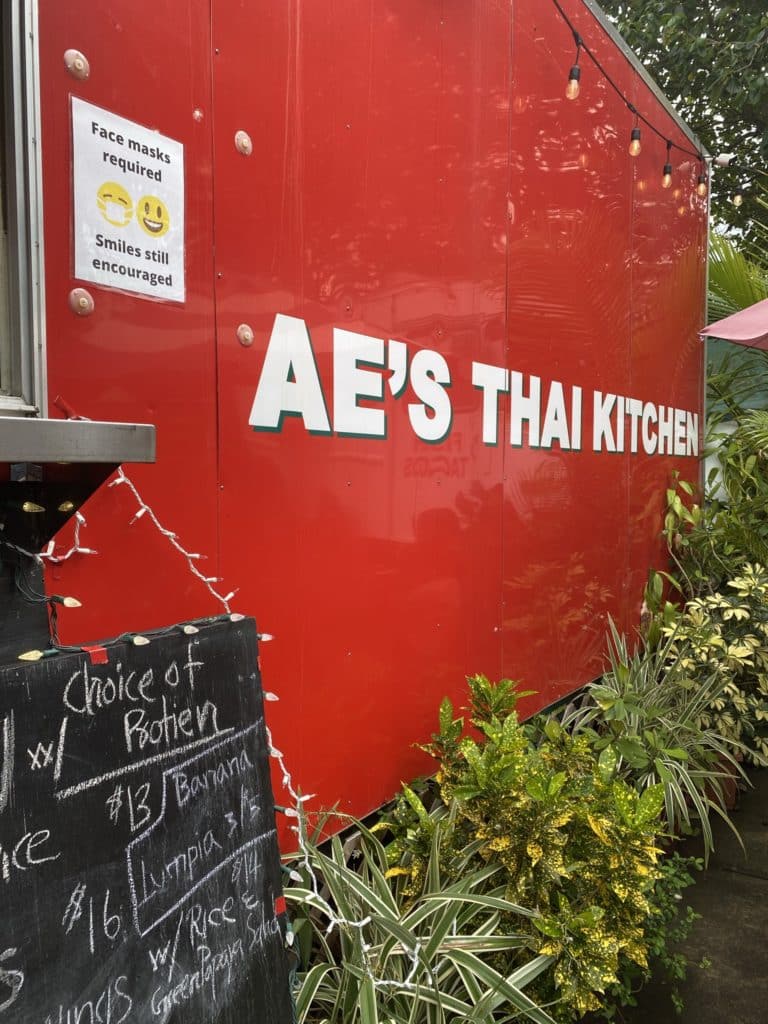 Ae's Thai Kitchen food truck in Hana Town