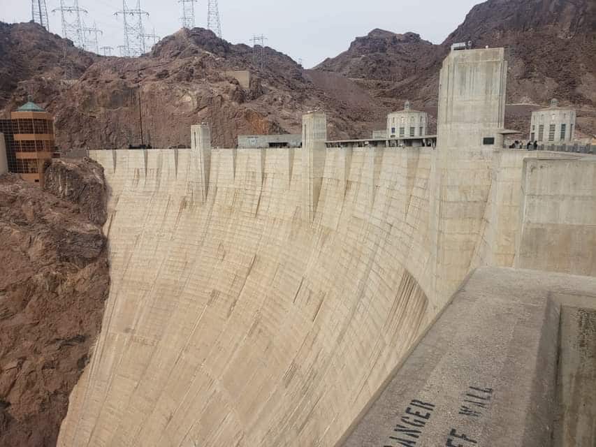 side view of Hoover Dam