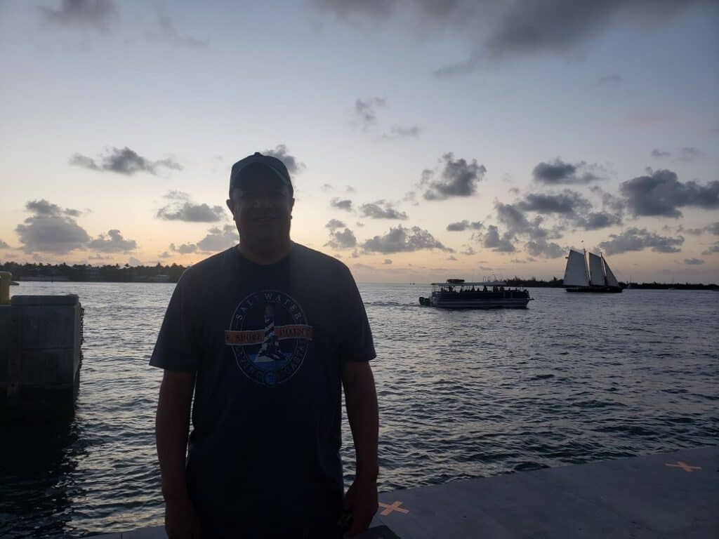 sunset at Mallory Square in Key West