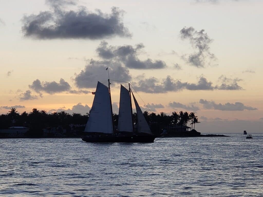 sunset from Mallory Square in Key West