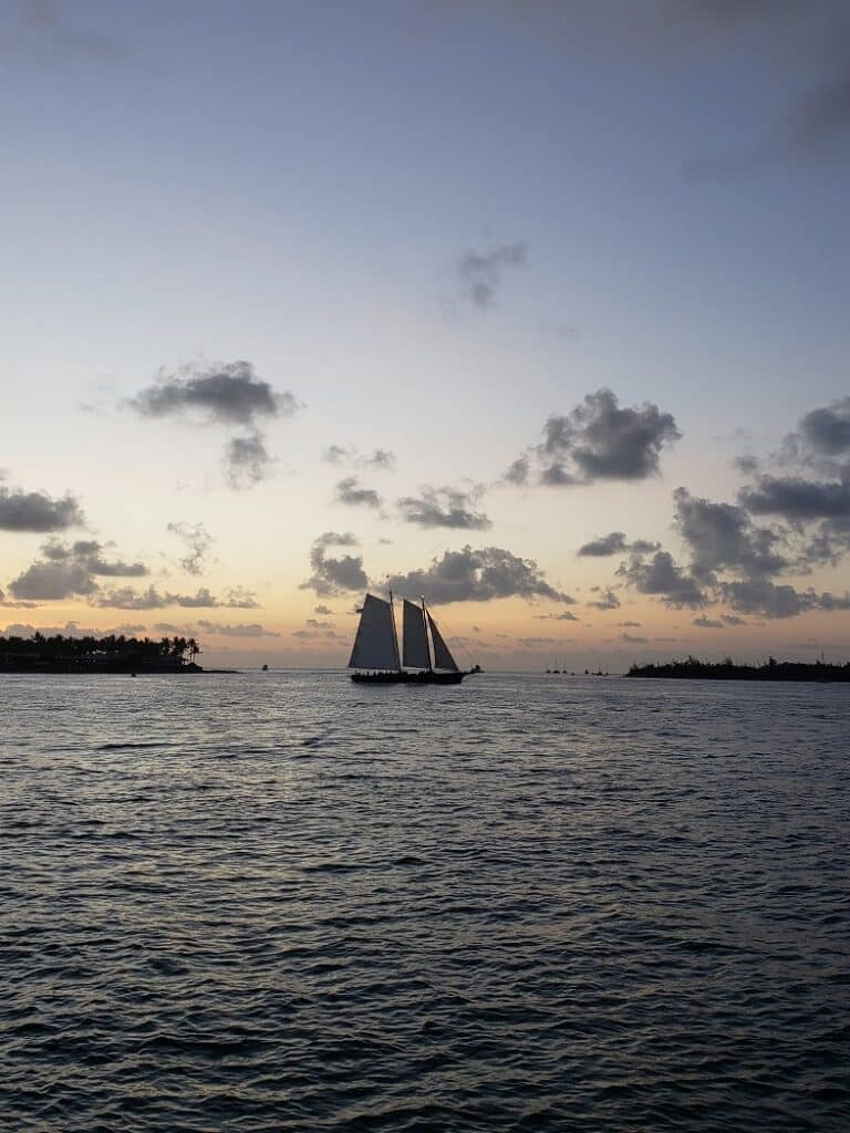 sunset at Mallory Square in Key West