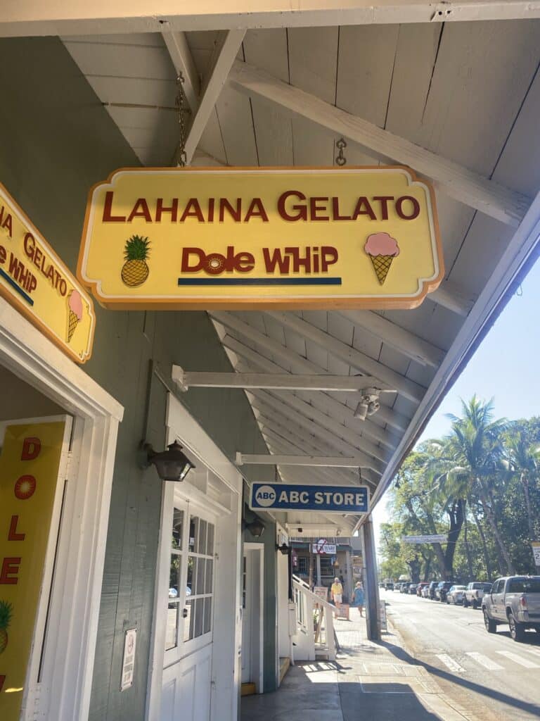 Lahaina Gelato Dole Whip on Front Street