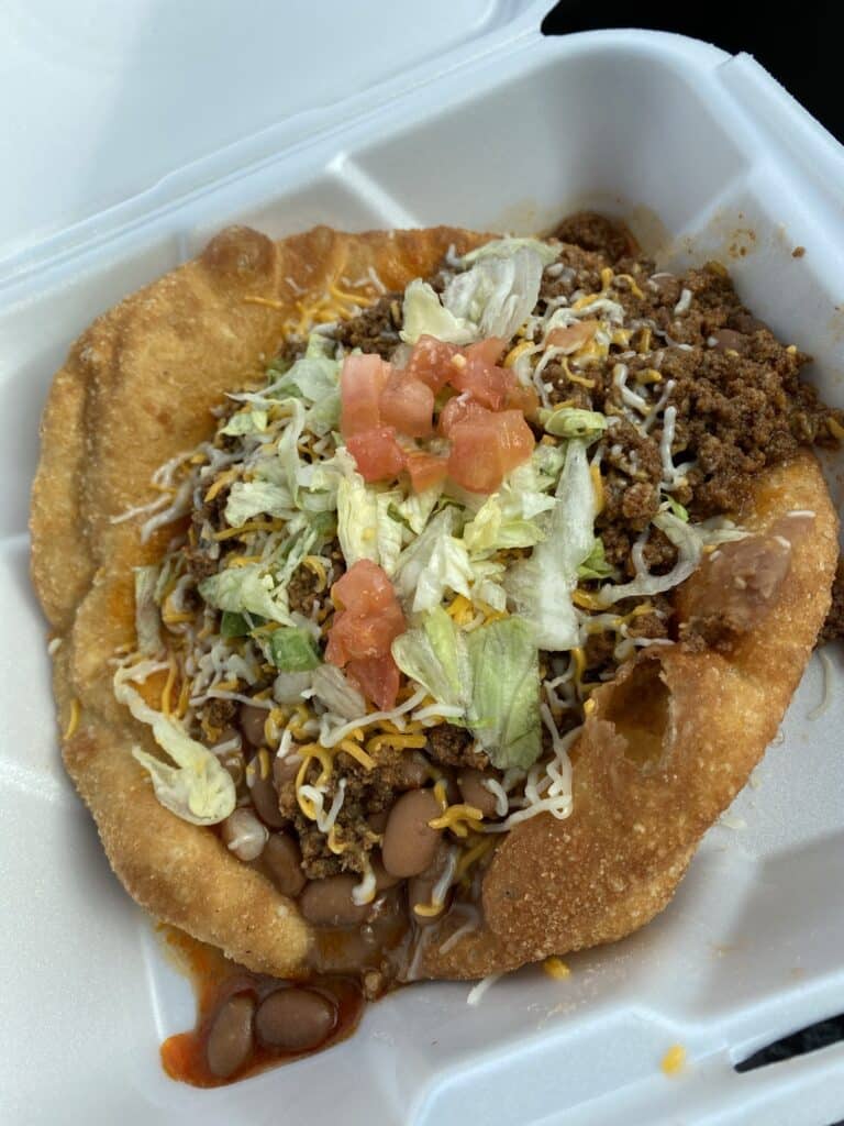 Indian Taco from Twisters in Albuquerque