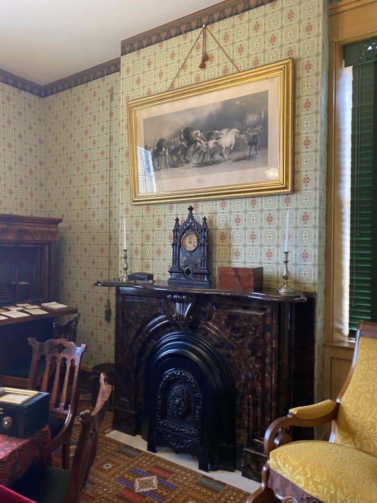 William Howard Taft National Historic Site in Cincinnati Ohio - decorative fireplace