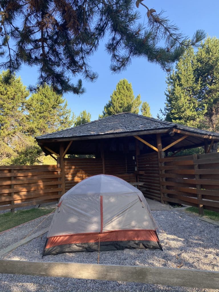 KOA Campground Tent Setup