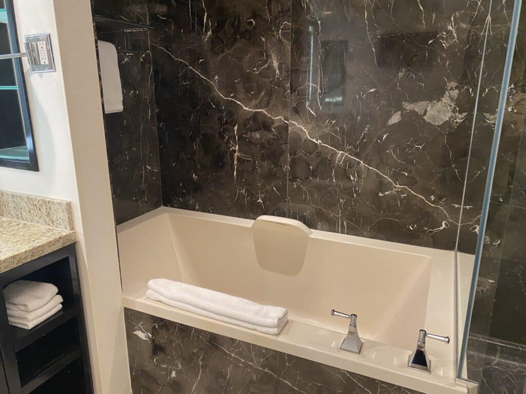 Delano Hotel Las Vegas King Suite Bathroom Soaking Tub