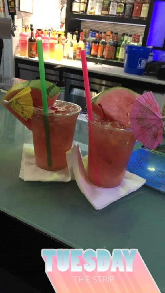 watermelon drinks from Island Time Tiki Floats & Bar