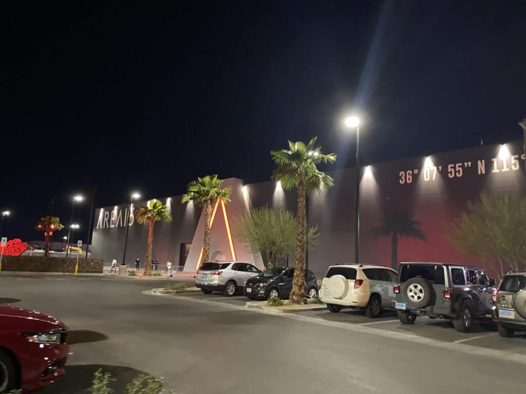 Area15 Las Vegas building and parking lot
