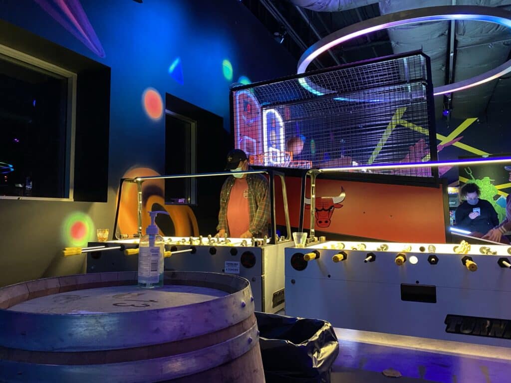 Emporium Arcade Bar at Area15 Foosball Table