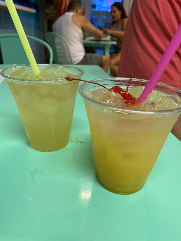 pineapple drinks from Island Time Tiki Floats & Bar