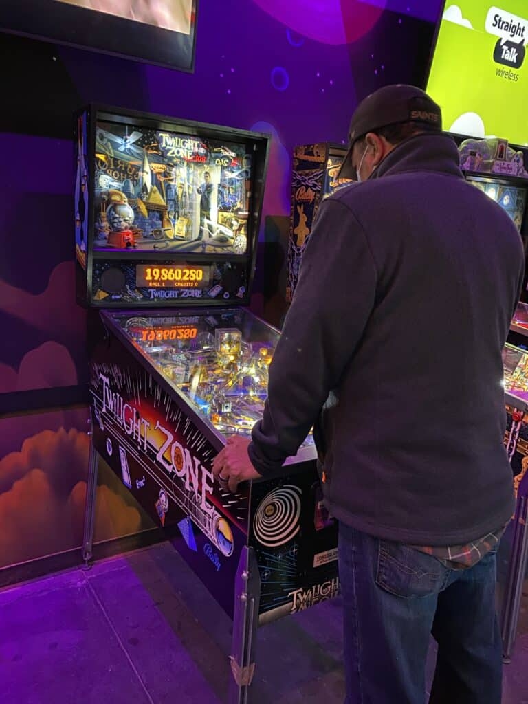 Twilight Zone Pinball Machine at Emporium Arcade inside Area15 in Las Vegas
