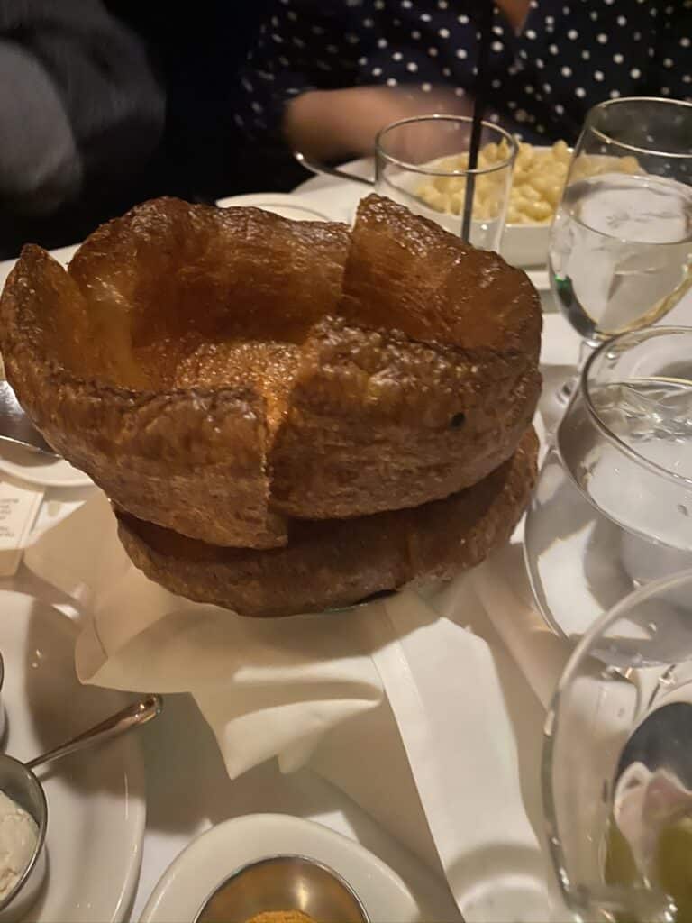 side of Yorkshire pudding from Lawry's Prime Rib in Las Vegas