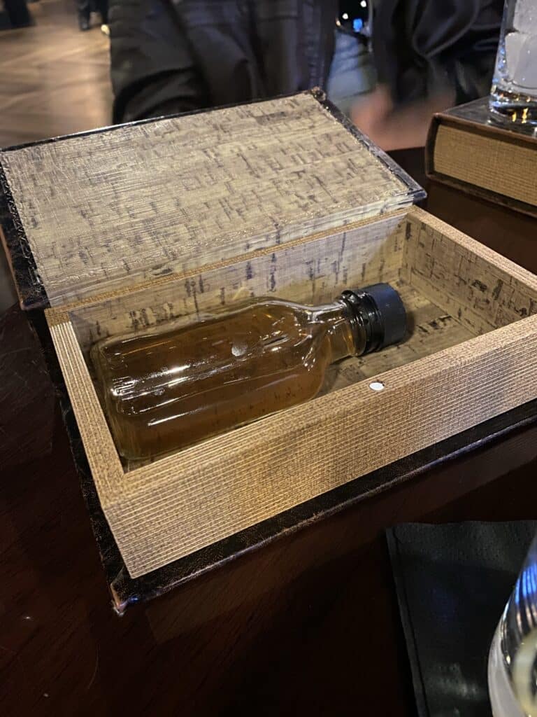 Old Fashioned snuck through a book from The Underground Speakeasy and Distillery at the Mob Museum in Downtown Las Vegas