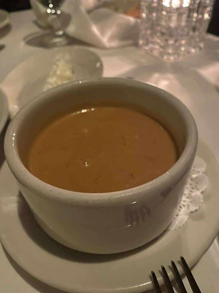 cup of soup from Vic & Anthony's Steakhouse - Golden Nugget - Downtown Fremont Street - Las Vegas, Nevada