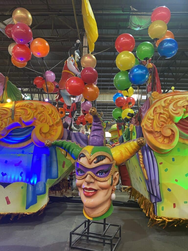 Mardi Gras World parade floats in New Orleans