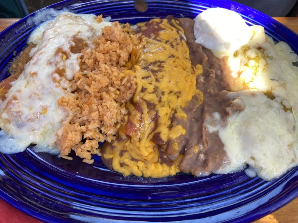 Enchiladas from Republic of Texas Restaurant at San Antonio's Riverwalk