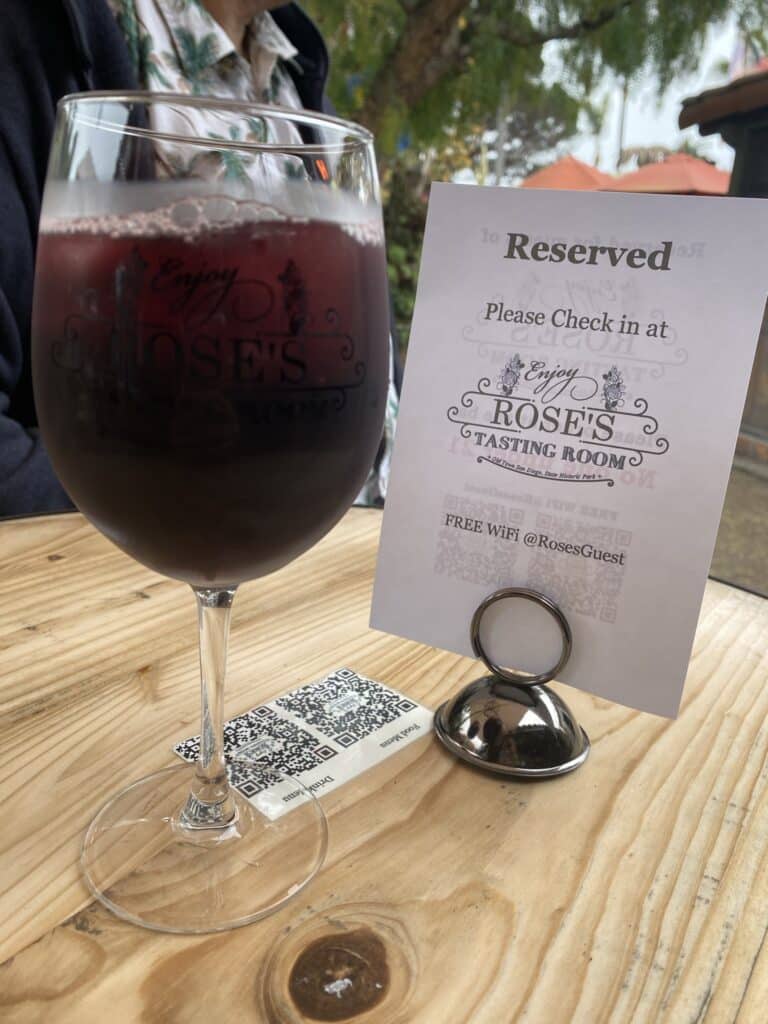 blue sangria from Rose's Tasting Room in Old Town San Diego