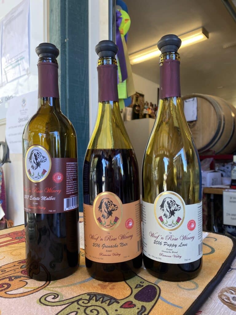Grenache Noir, Malbec, and Grenache Blend wines from Woof n Rose Winery