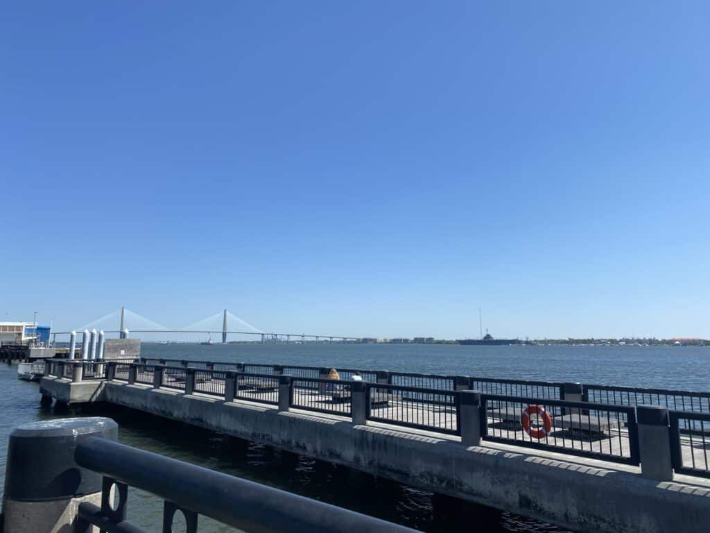 Charleston waterfront bridge views