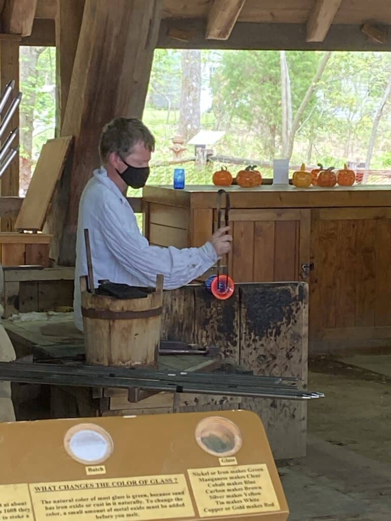 glass blowing demonstration at Historic Jamestowne