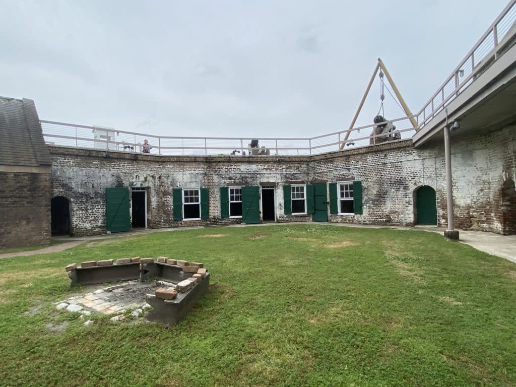 Old Fort Jackson in Savannah, Georgia - inside the fort