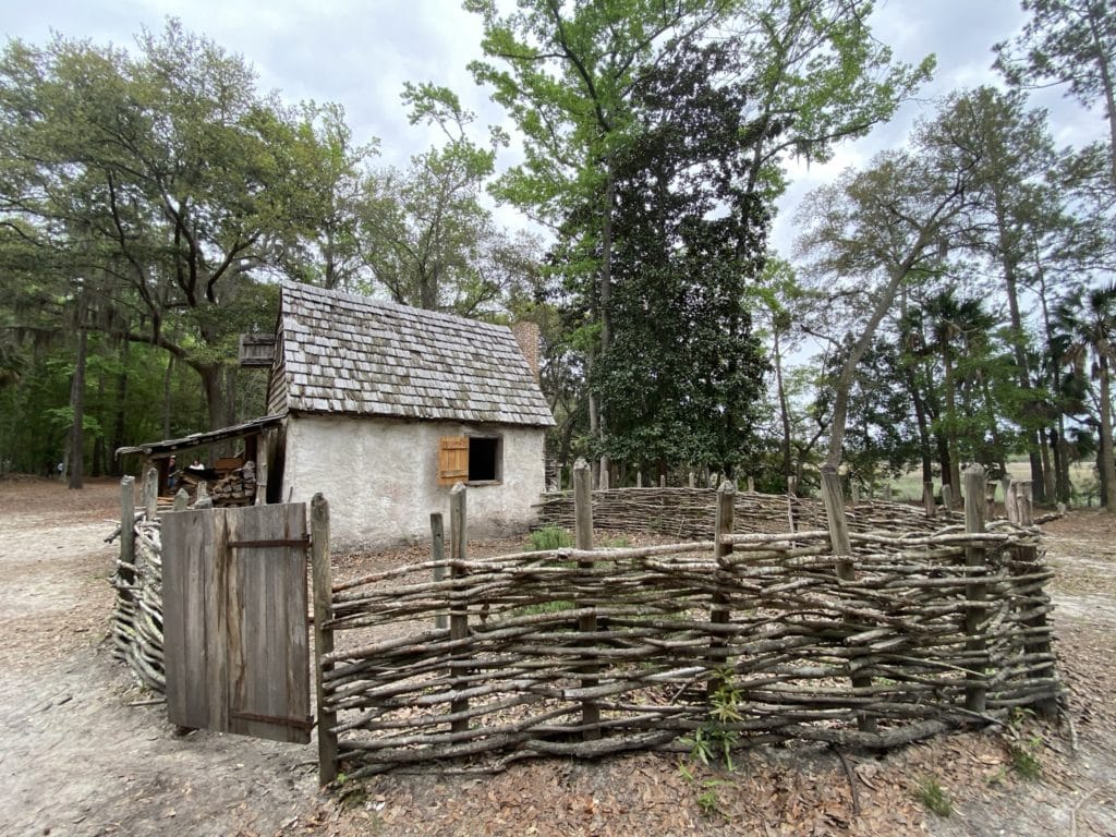 Wormsloe State Historic Site in Savannah, Georgia - replica village