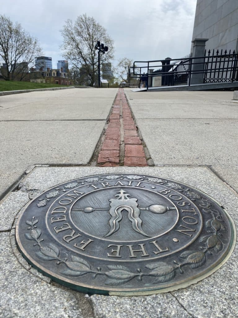 The Boston Freedom Trail starting marker