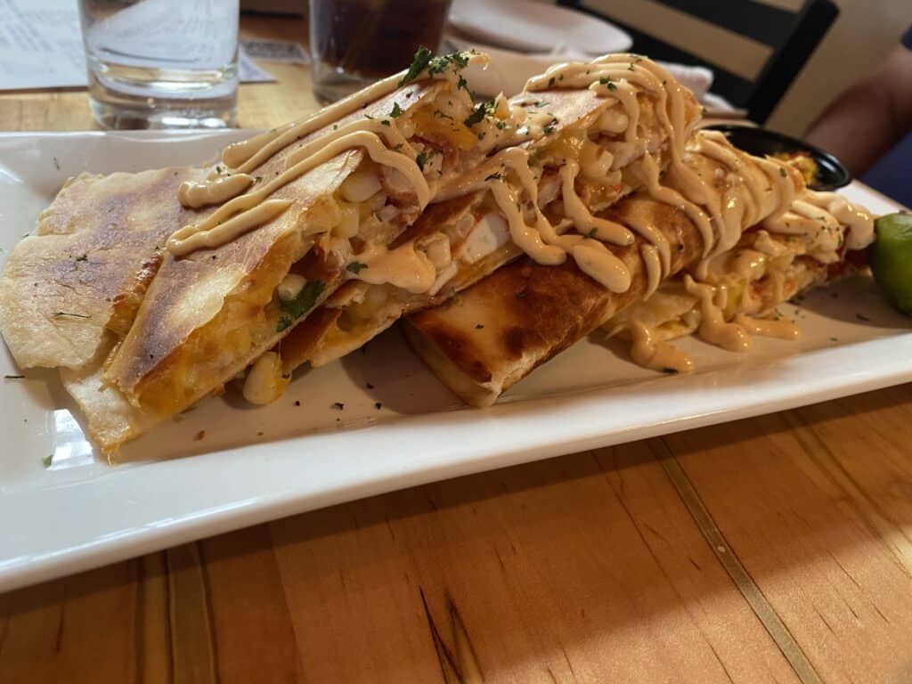 lobster quesadillas from Charlie Noble in Nantucket