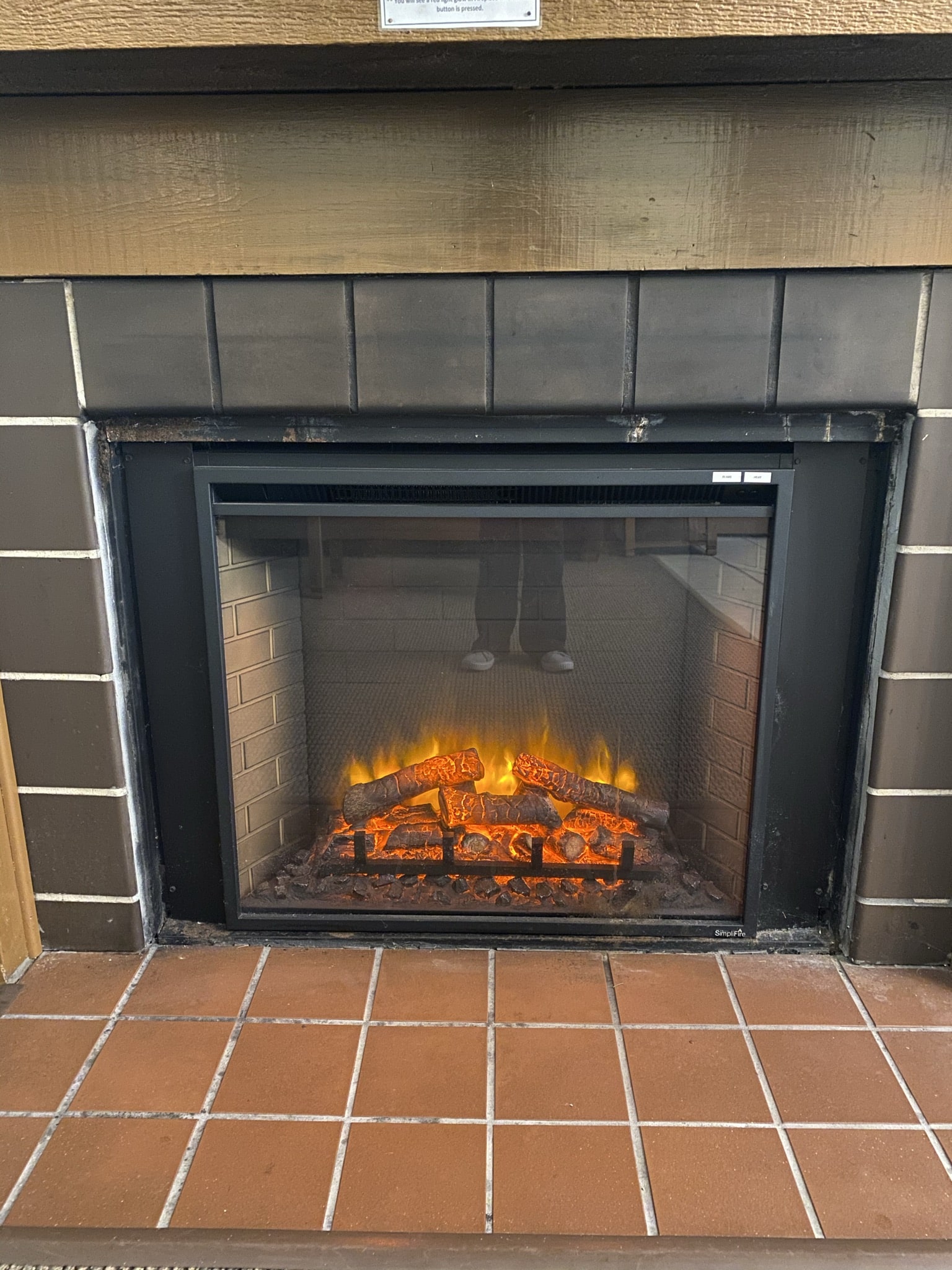 fireplace inside the cabin