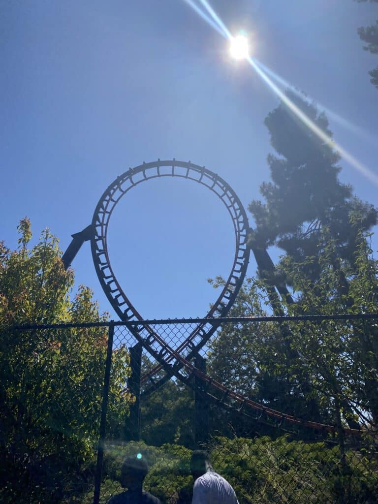 Demon roller coaster at California's Great America theme park