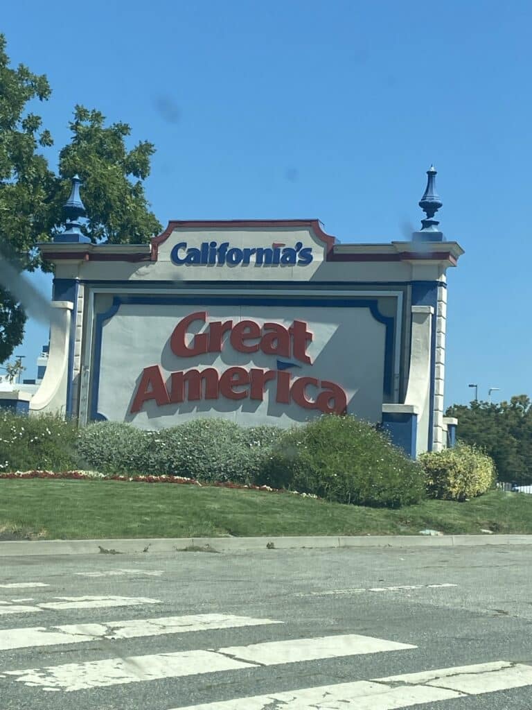 California's Great America theme park entrance sign